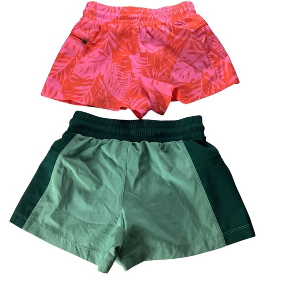 Lot of 2 Girls StretchTech Shorts Quick Dry Multicolor Size XS (5) & S (6-7) - Picture 2 of 16